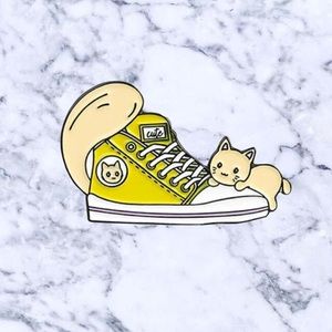 Kitty Shoe Enamel Pin